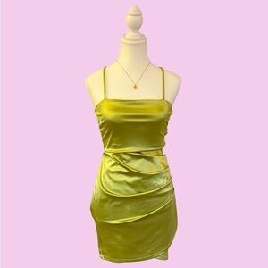 Forever 21 Elegant Green Satin Dress